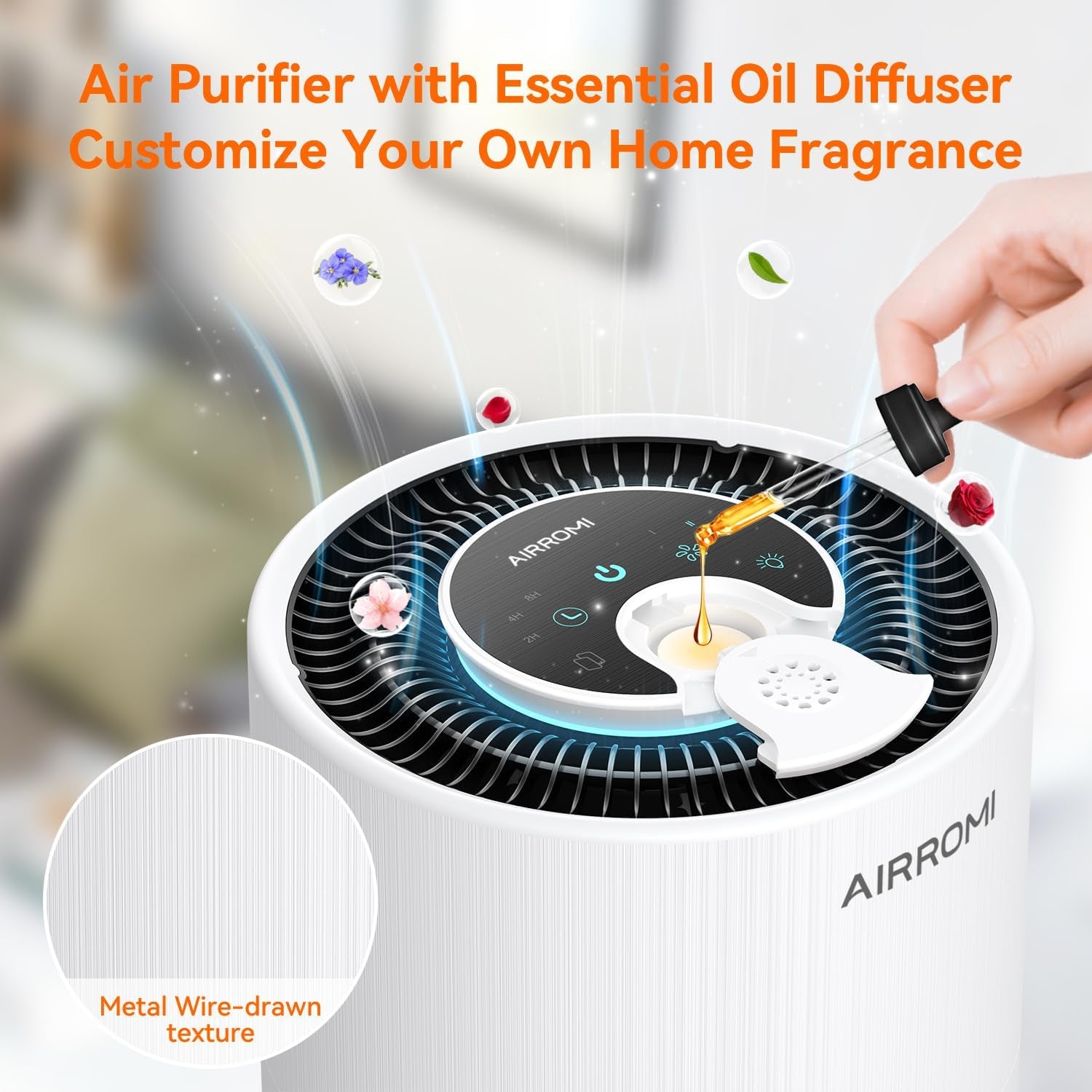 Air Purifier for Bedroom with HEPA 3-In-1 Filter, Pet Air Purifier for Home Cat Pee Smell, Covers Upto 990 Ft², Quiet 360° Intake Air Cleaner for Pet Hair,Allergies,Dust,Smoke A2001 White