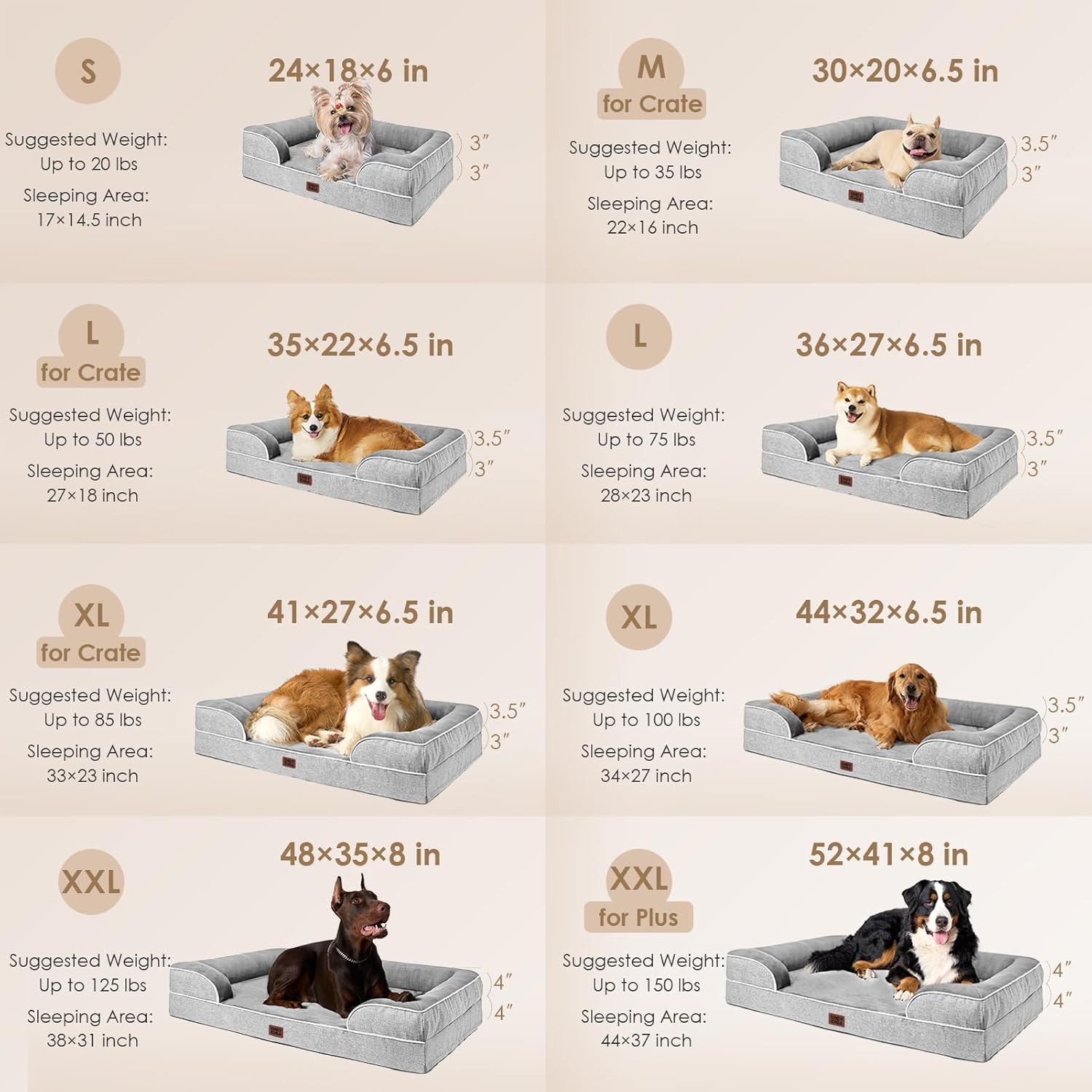 Luxurious Grey Orthopedic Dog Bed for Extra Large Dogs - Waterproof Memory Foam with Supportive Sides and Non-Slip Base - Perfect Comfort for Your Beloved Pet