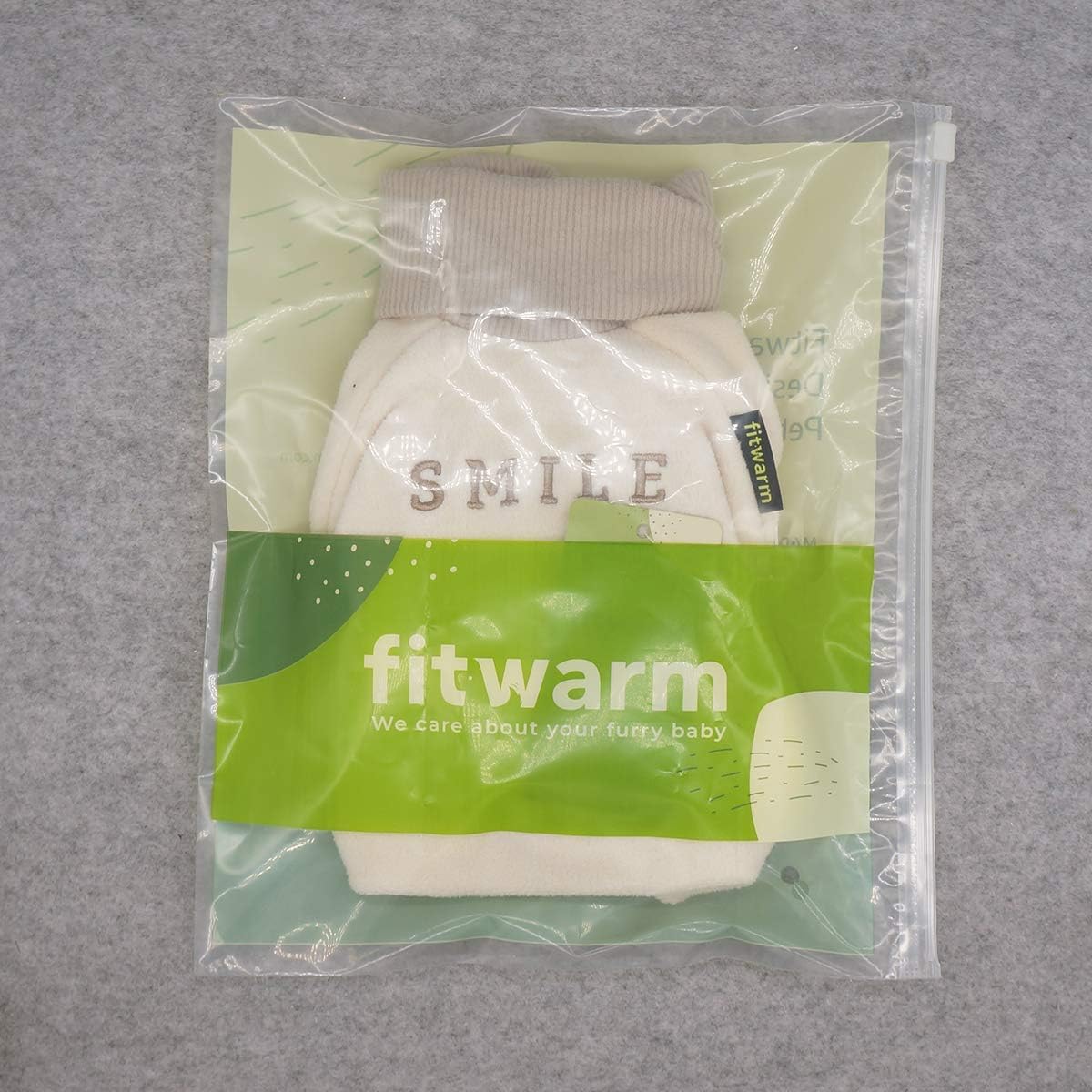Cozy Beige Turtleneck Dog Pajamas - Perfect for Small Breeds, Stylish and Comfortable Fleece Onesies
