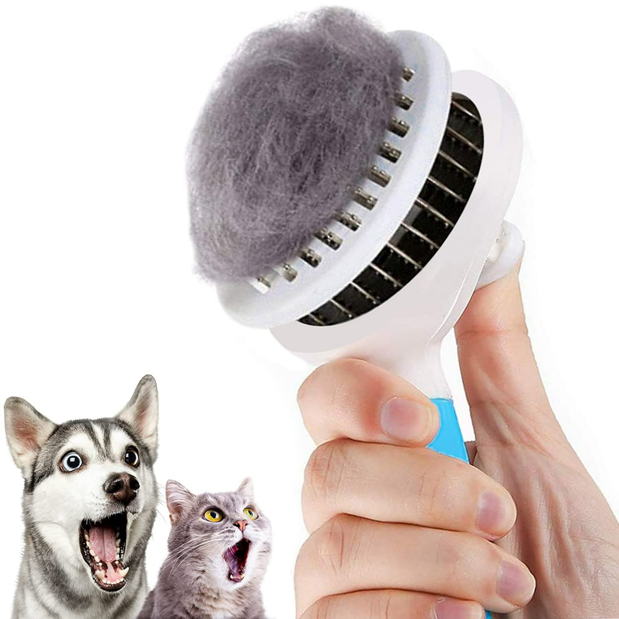 Ultimate Self-Cleaning Grooming Brush for Cats and Dogs - Effortlessly Remove Mats, Knots, and Loose Hair from All Coat Types