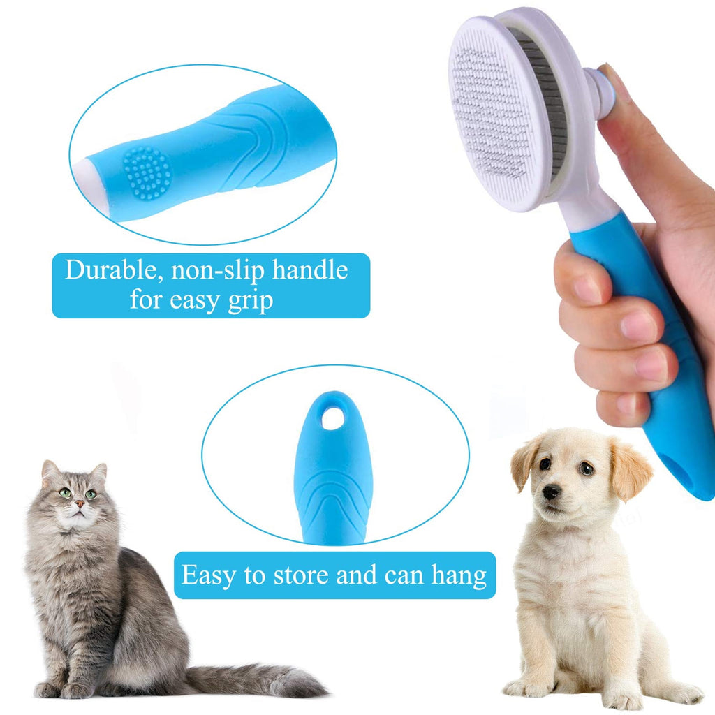 Ultimate Self-Cleaning Grooming Brush for Cats and Dogs - Effortlessly Remove Mats, Knots, and Loose Hair from All Coat Types