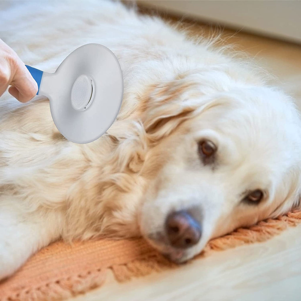 Ultimate Self-Cleaning Grooming Brush for Cats and Dogs - Effortlessly Remove Mats, Knots, and Loose Hair from All Coat Types