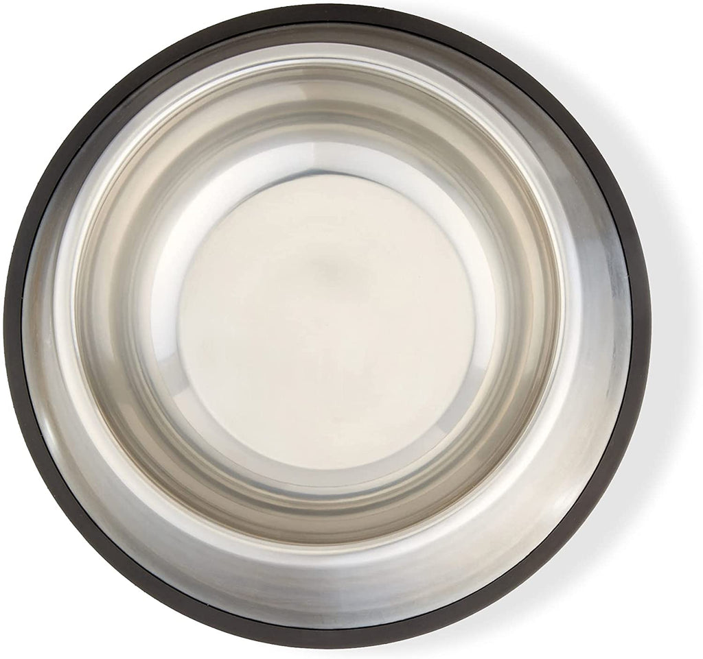 Stainless Steel Non-Skid Dog Water and Food Bowls, Dishwasher Safe, Rust Resistant, 38Oz Capacity, 10 X 2.8 Inches, 2-Pack
