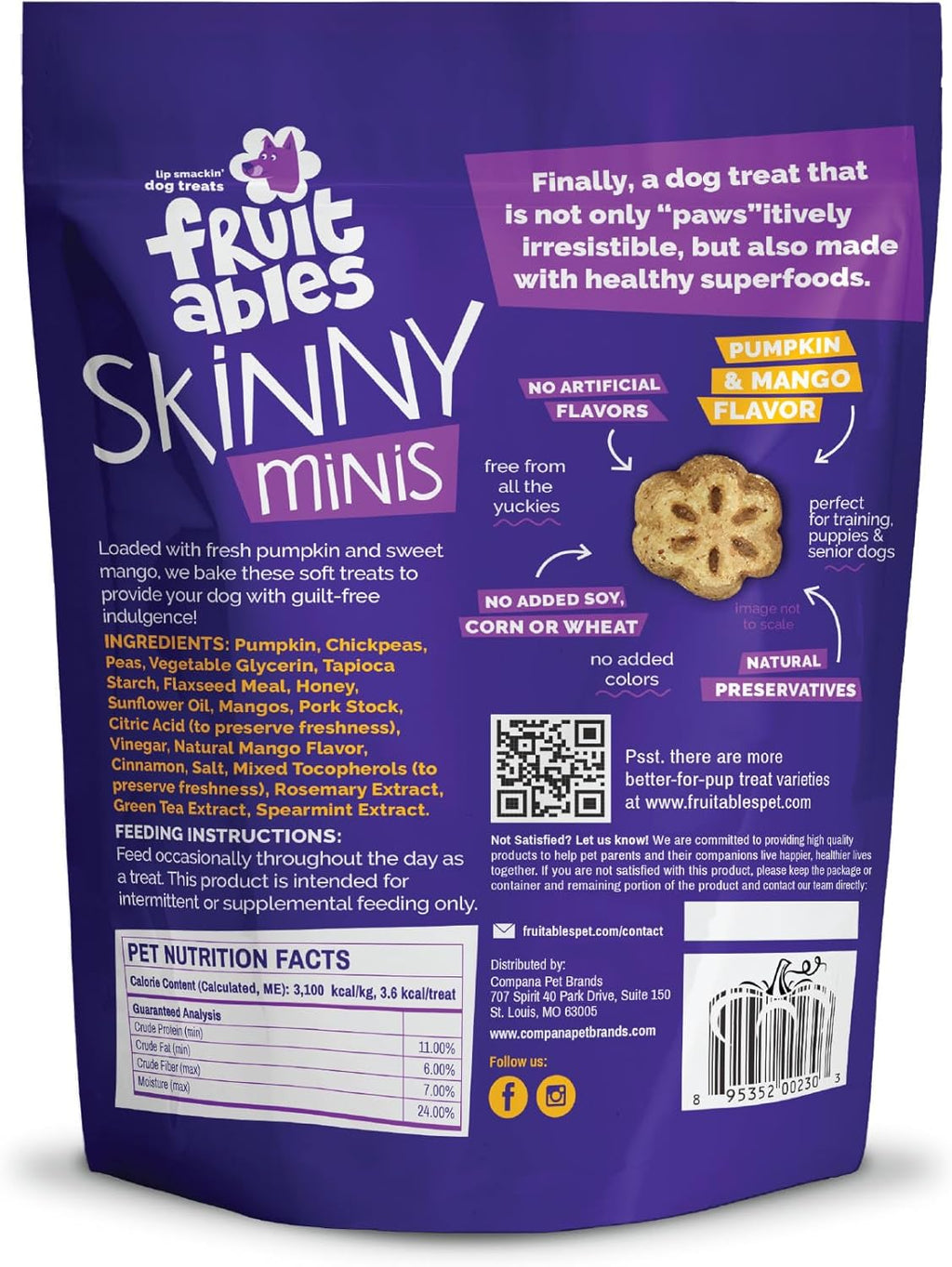 Skinny Mini Dog Treats | Healthy Treats for Dogs | Low Calorie Training Treats | Free of Wheat, Corn and Soy